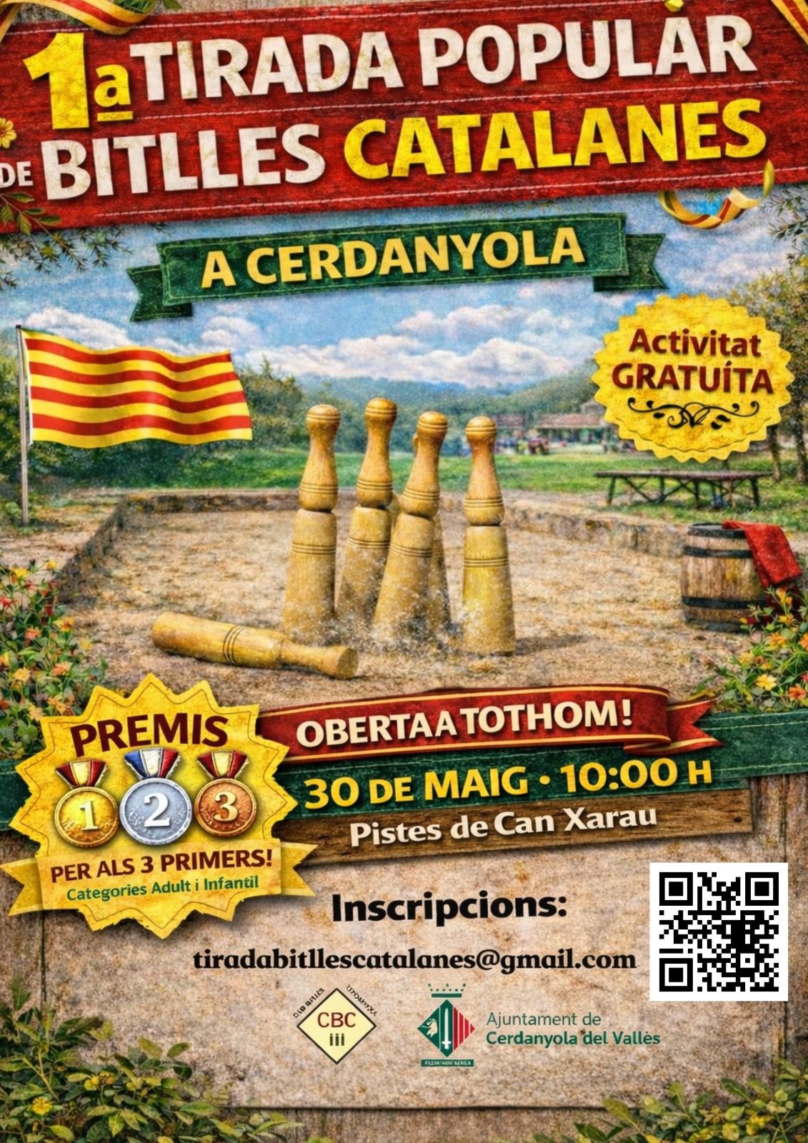 Cartell de la primera Tirada popular de bitlles catalanes