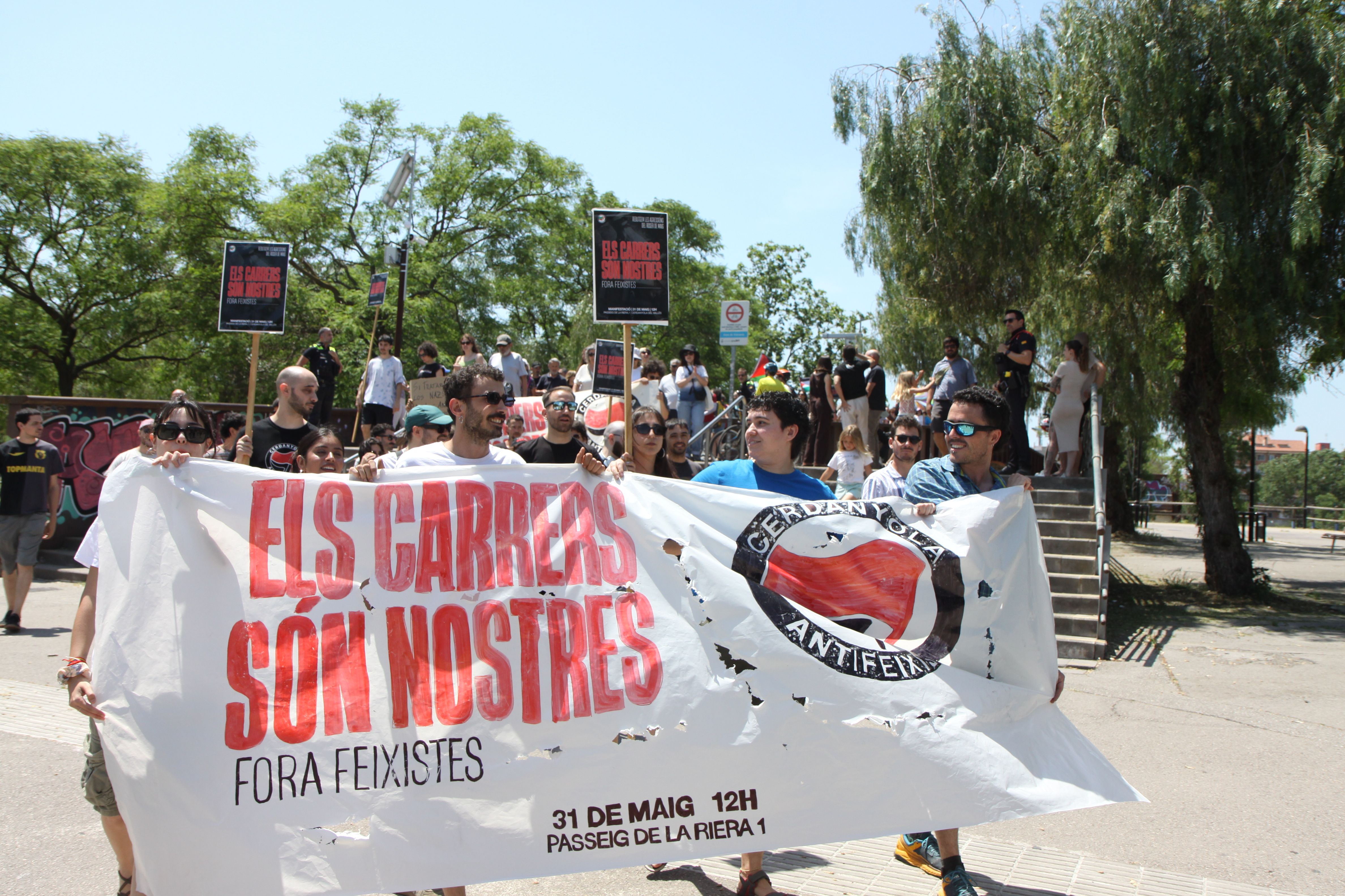 Arribada de la manifestació a Ripollet. Foto: Laia Jubany