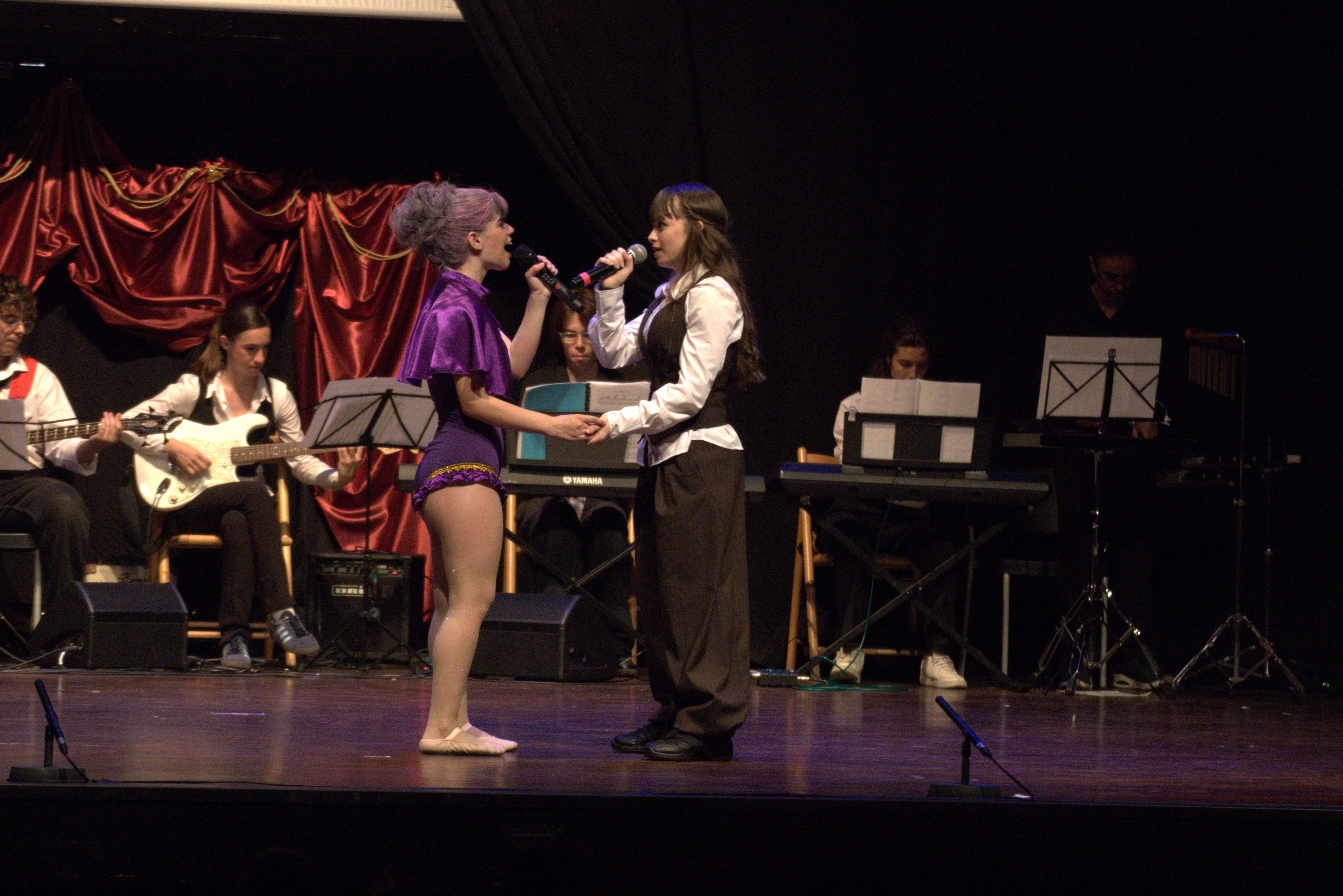 L'institut Banús ha ofert aquests dies un espectacle musical i teatral. FOTO Marc Mata 