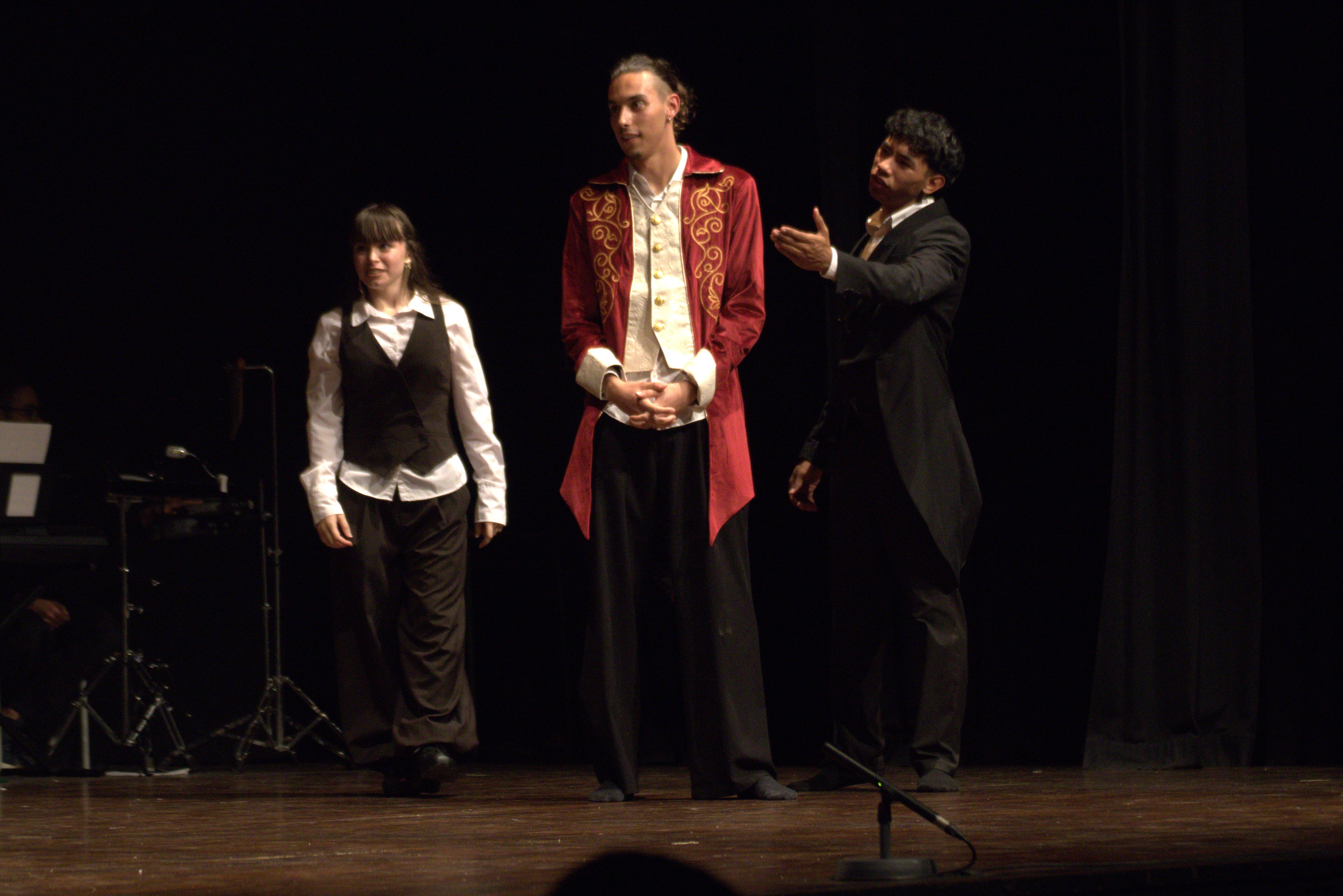 L'institut Banús ha ofert aquests dies un espectacle musical i teatral. FOTO Marc Mata 