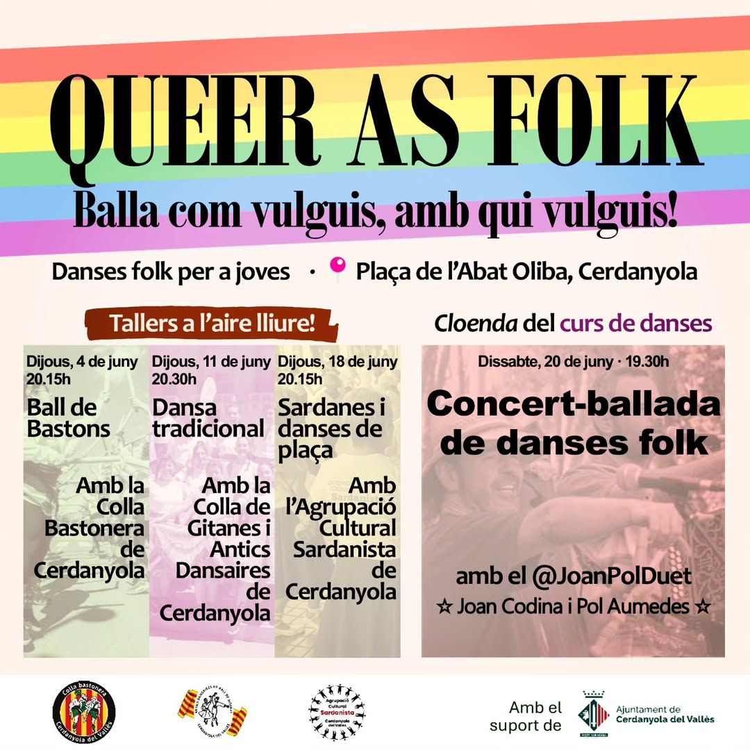 Cartell del taller de danses folk per a joves