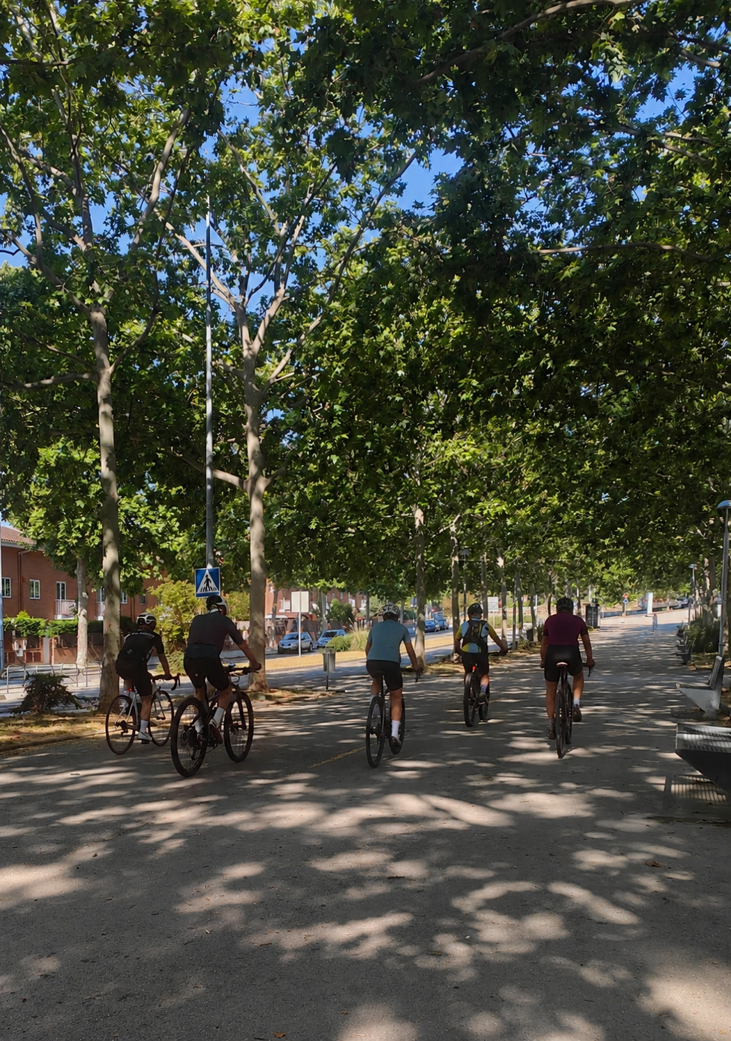 Ciclistes circulant per la zona per a vianants de l'av. Canaletes. Foto: Andrés Saura