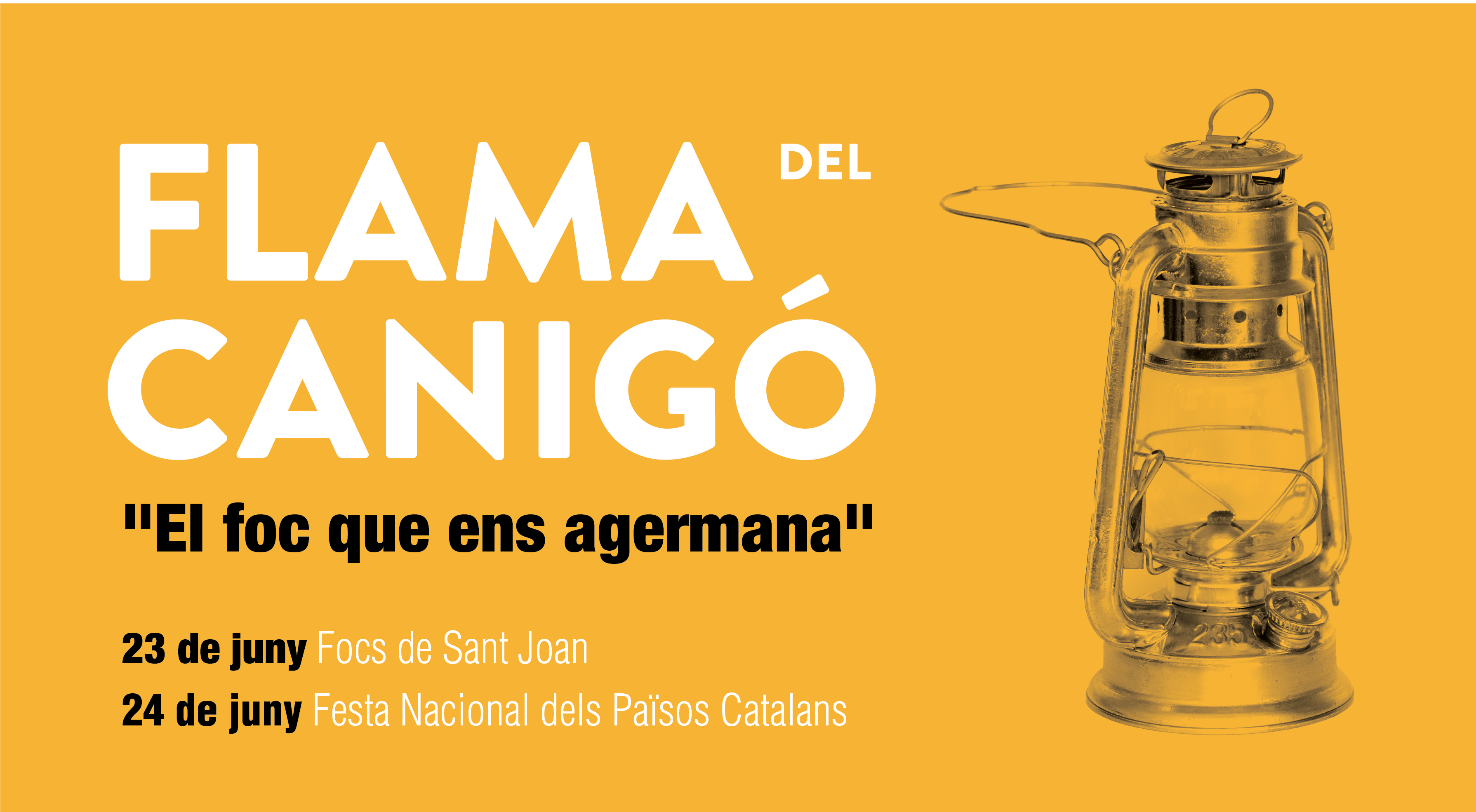 Cartell de La Flama del Canigó, una tradició amb gairebé setanta-cinc anys d'història. FOTO: ANC