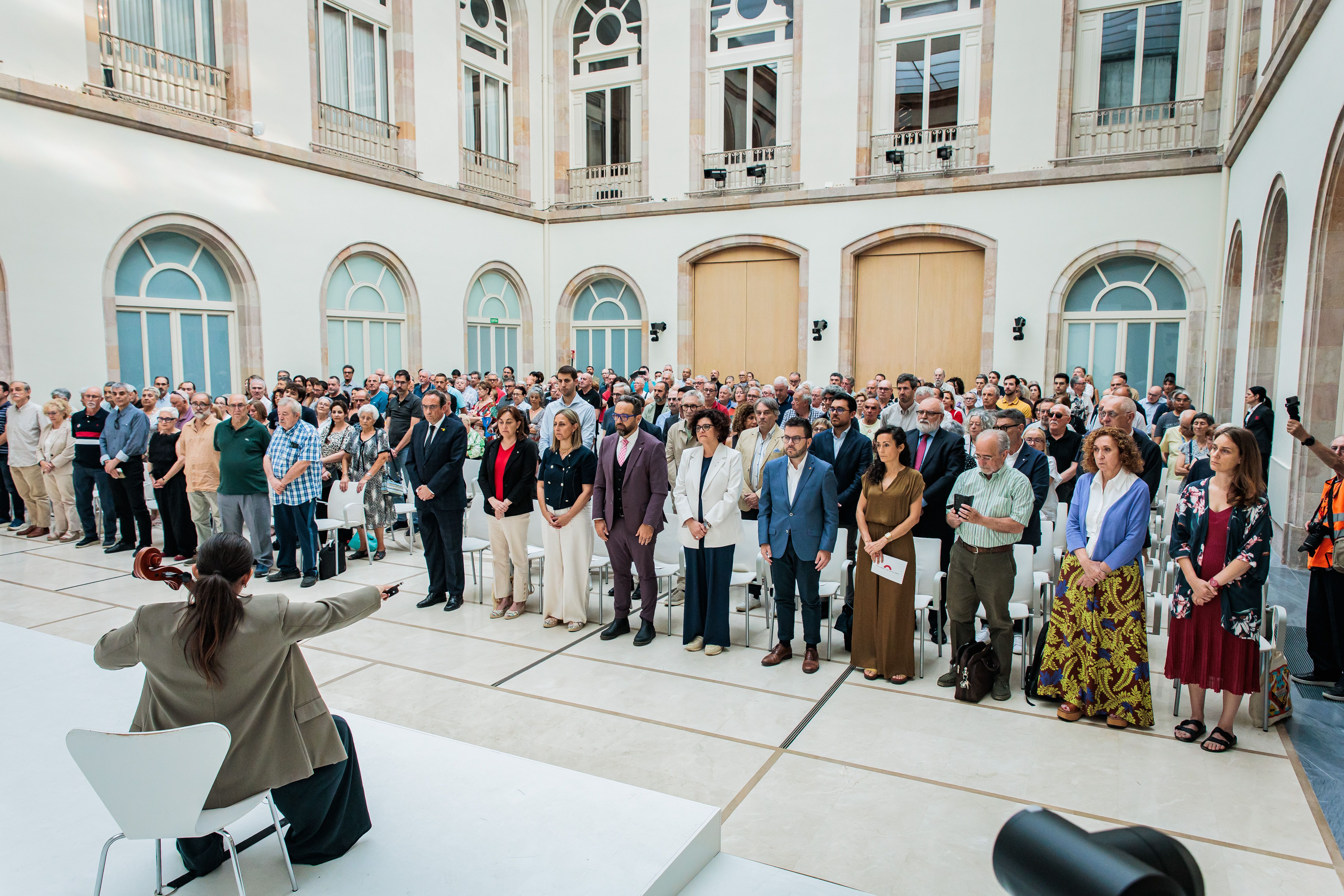 Un moment de l'acte de reconeixement i desgreuge del Parlament a les víctimes de l'amiant, aquest divendres 19 de juny FOTO: Parlament de Catalunya