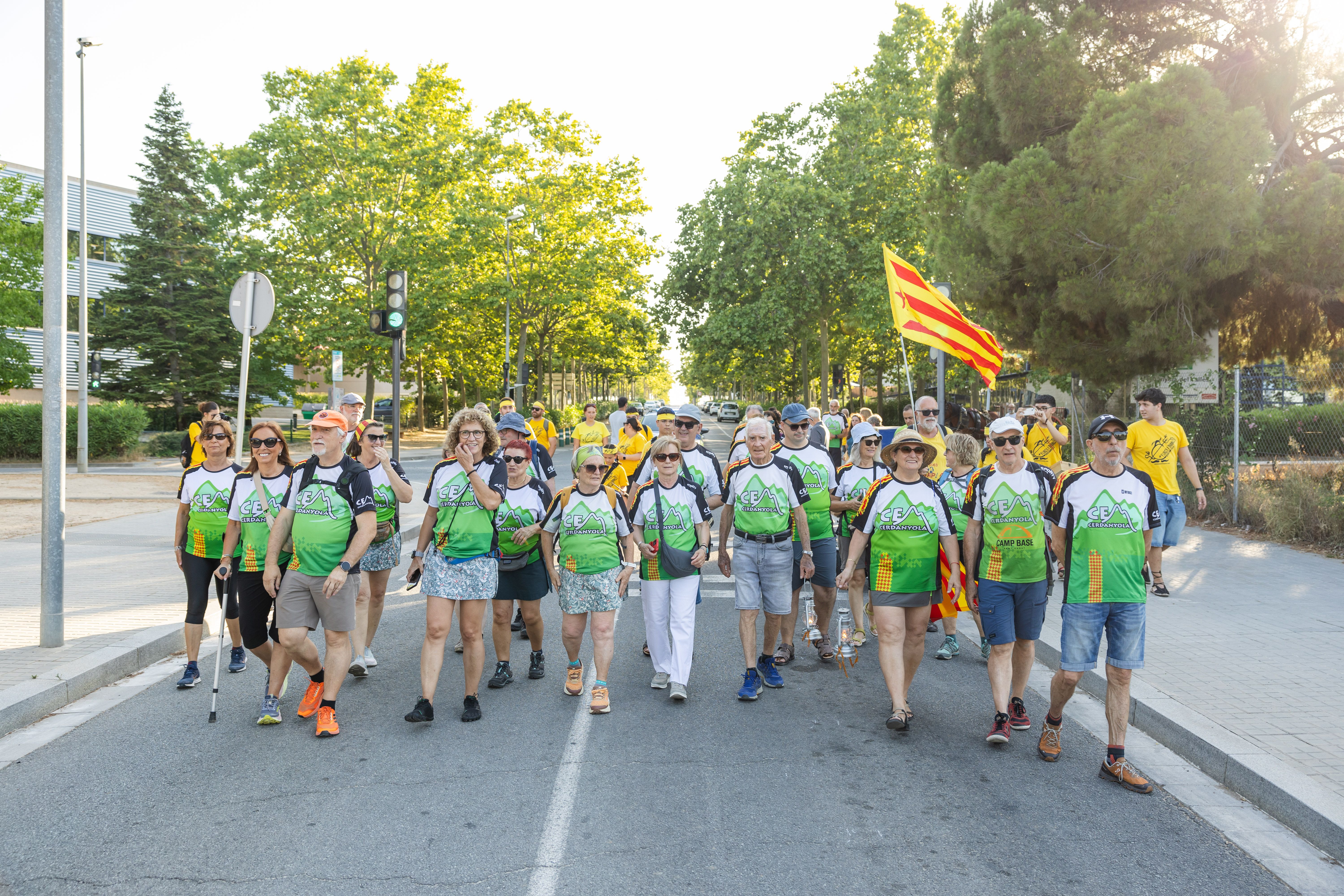 La comitiva del CEM inicia el recorregut des del Parc Tecnològic. FOTO: Arnau Padilla.