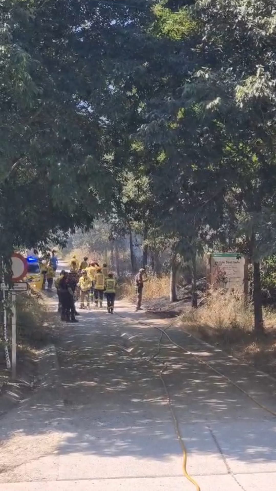 Incendi al camí de Can Catà. FOTO Cedida