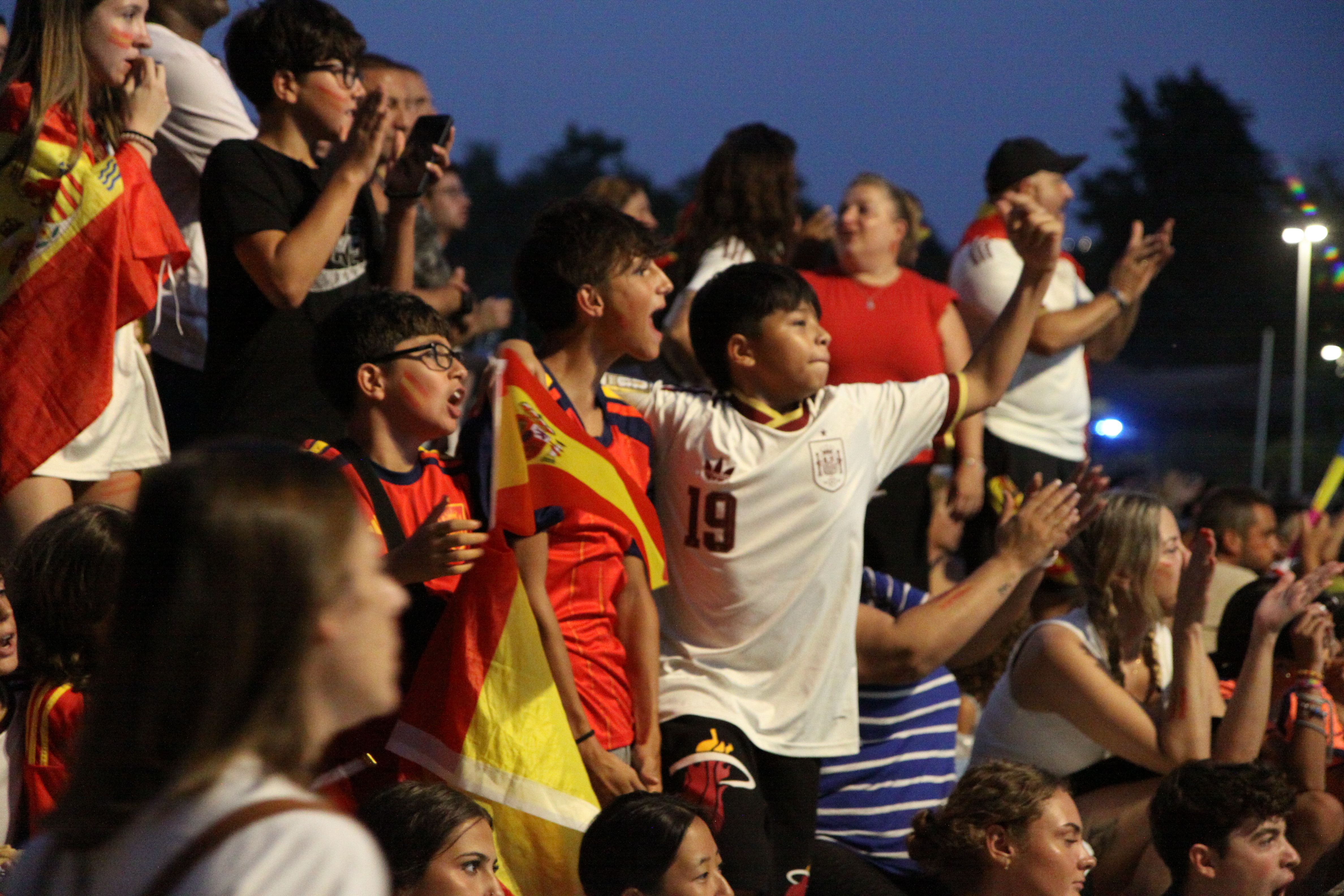 Moments d'efusivitat durant la final del Mundial. Foto: Laia Jubany