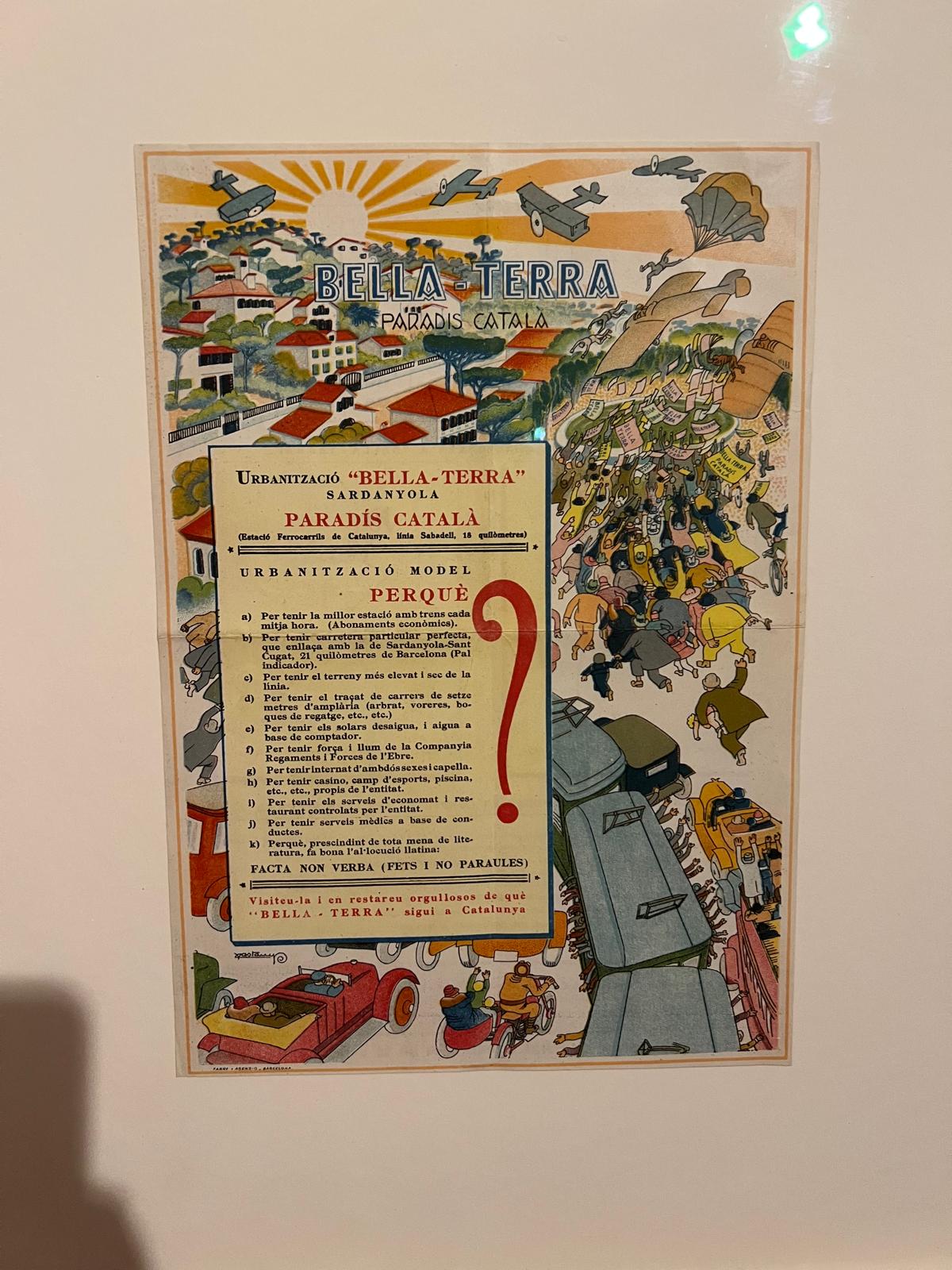 Imatge de l'exposició sobre els origens de Bellaterra. Foto: Laia Jubany