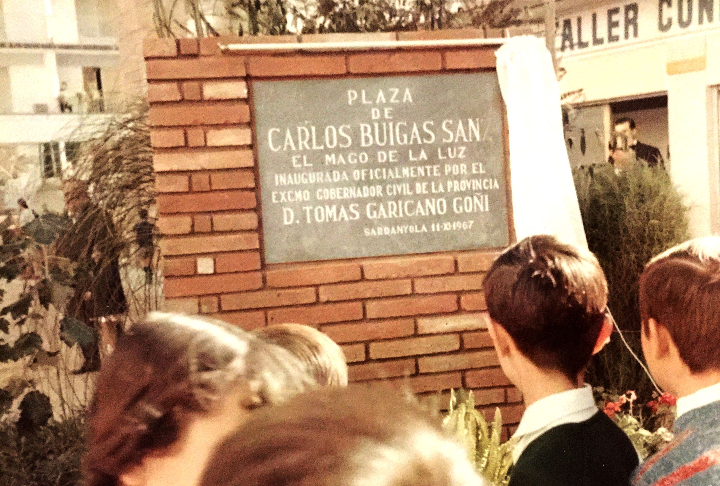 Monument inaugurat l’any 1967 a la plaça de Carles Buïgas, en homenatge a l’artista vinculat a Cerdanyola. FOTO: Arxiu TOT Cerdanyola