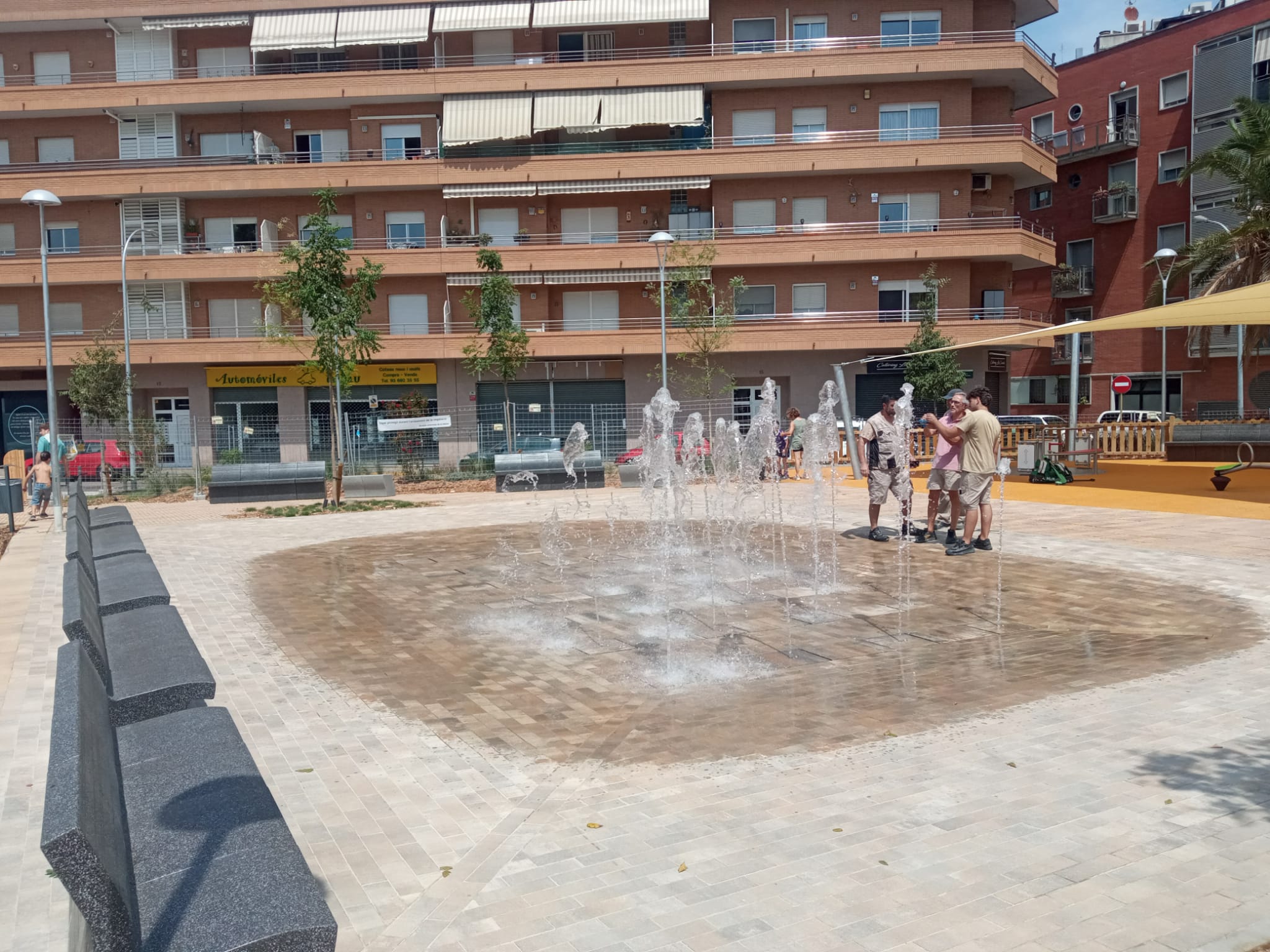 Estat de les obres de la plaça de la Pau a 3 d'agost. Foto: Danny Romero