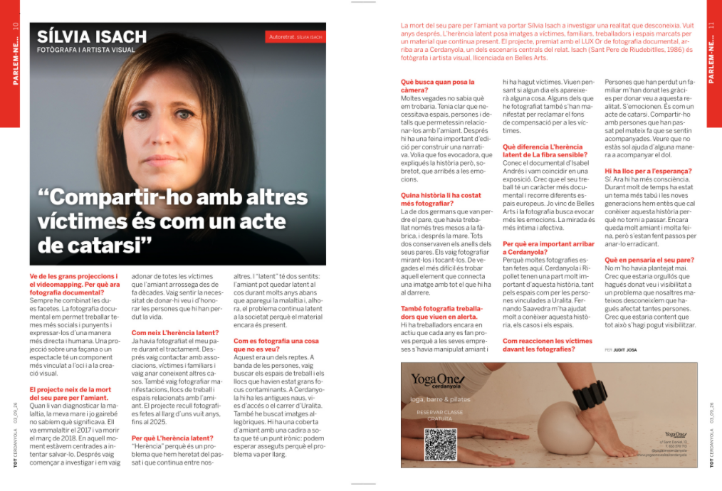 La premiada exposició L'herència latent, de Silvia Isaach, s'inaugura el dia 9 de setembre. 
