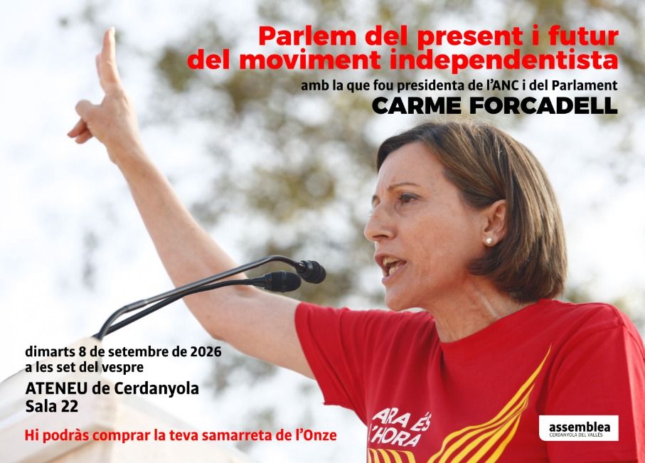 Cartell oficial de la xerrada de l'ANC. Foto: ANC Cerdanyola