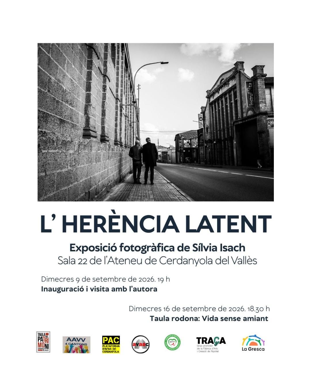 L’herència latent s’inaugurarà el 9 de setembre a la Sala 22 de l’Ateneu. FOTO: Cedida