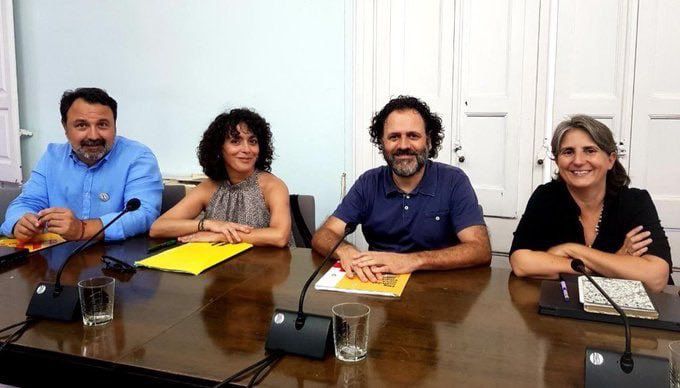 Els regidors d'ERC Albert Turon, Isabel Cruz, Íñigo García de Enterría i Gemma Estopà. FOTO: ERC Cerdanyola
