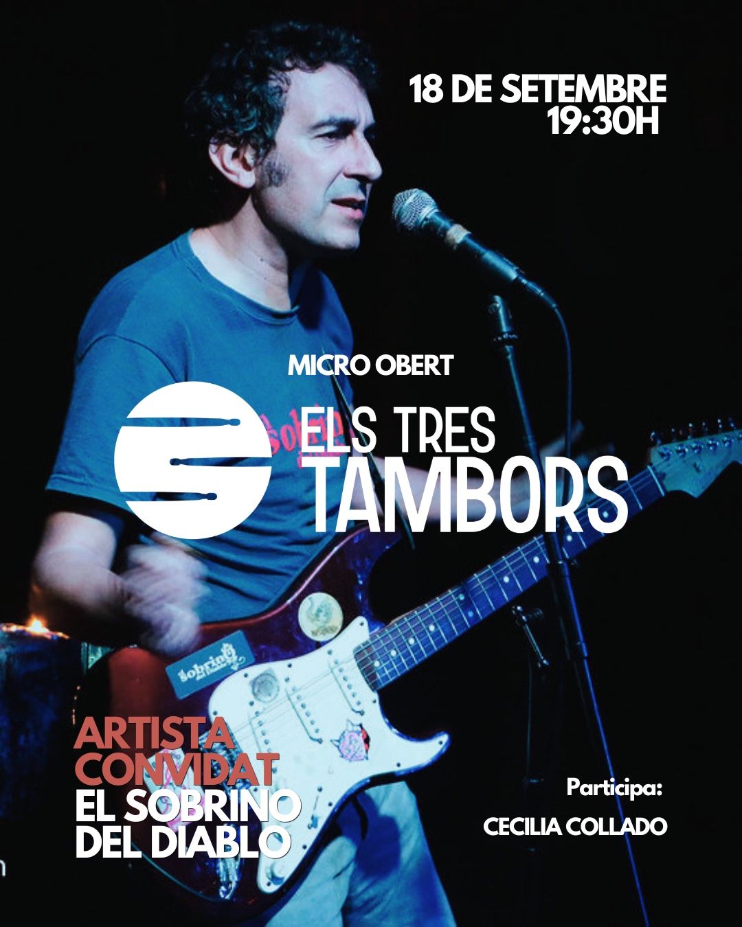 Cartell dels Tres Tambors de setembre. FOTO: Casal Popular La Flama. 