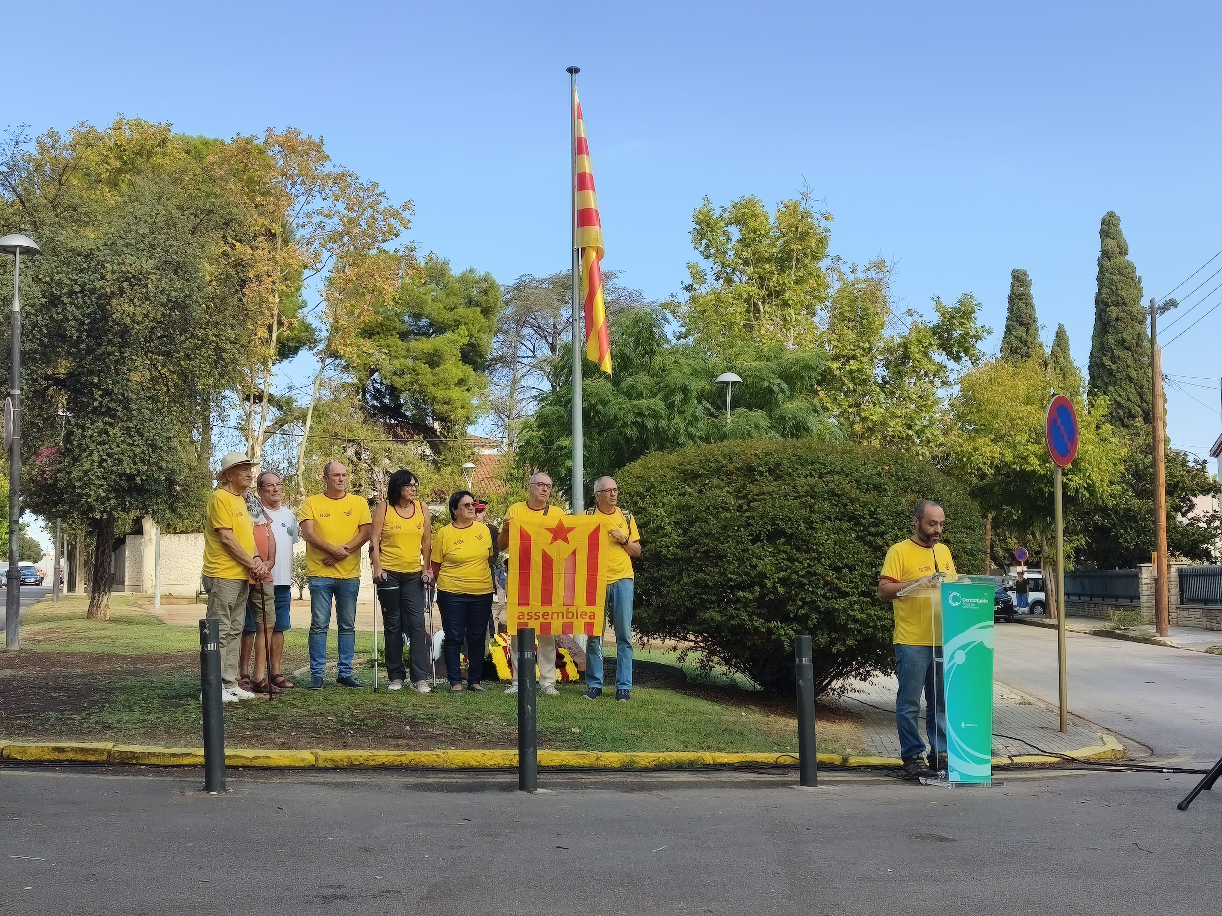 Cerdanyola del Vallès per la Independència – ANC, durant l’ofrena de la Diada a Cerdanyola.