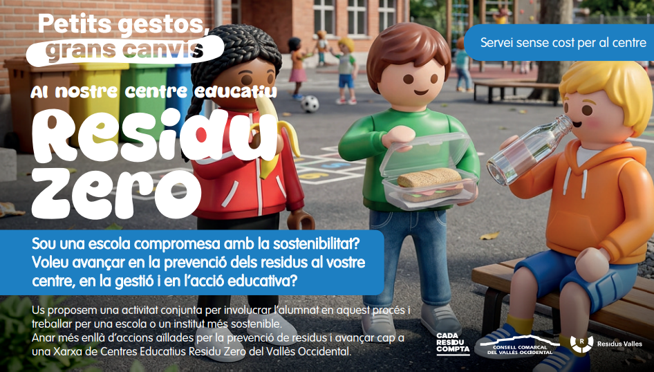 Imatge del nou programa comarcal adreçat als centres educatius del Vallès Occidental. FOTO: Consell Comarcal del Vallès Occidental. 