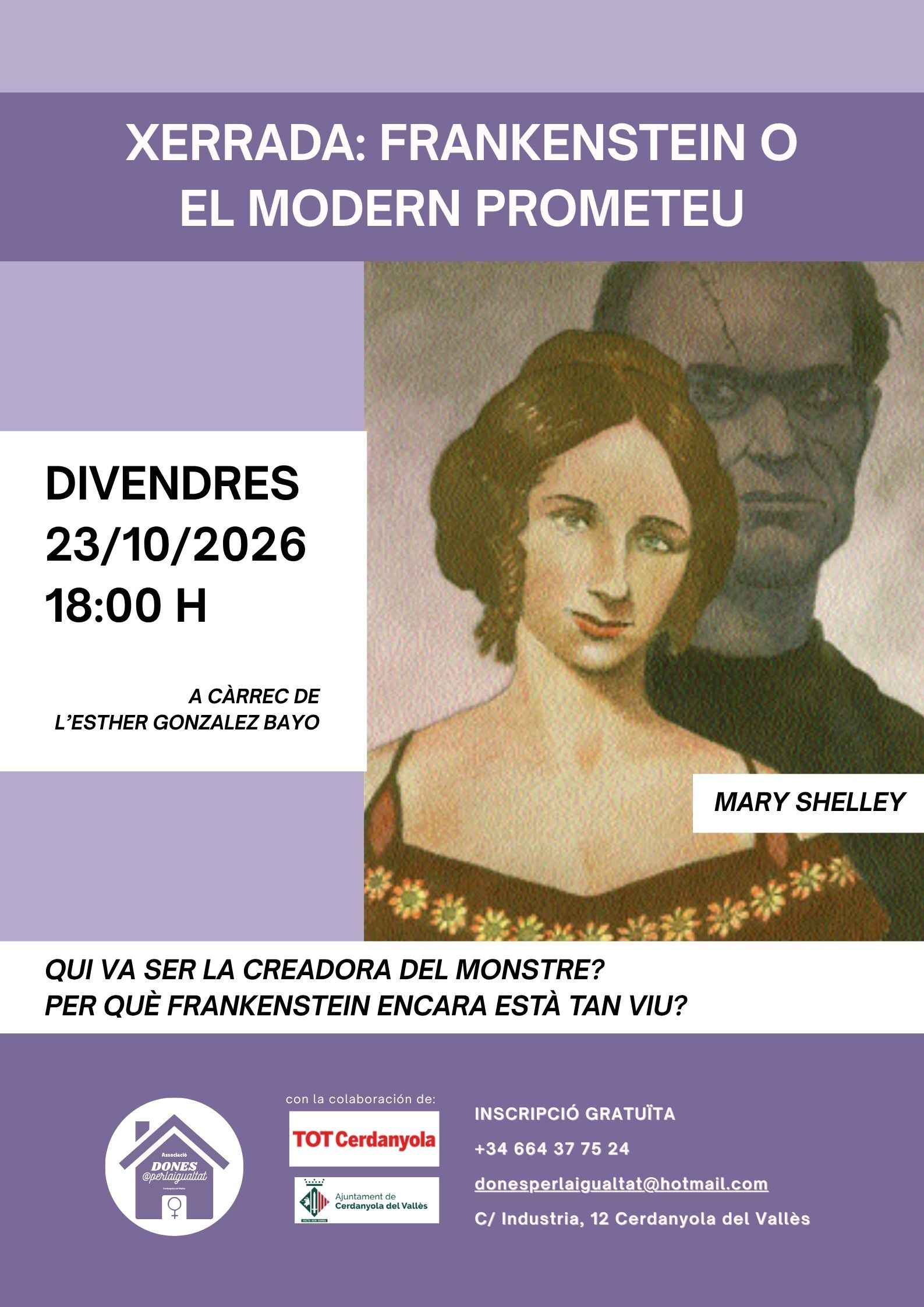 Cartell amb les activitats de Dones per la Igualtat
