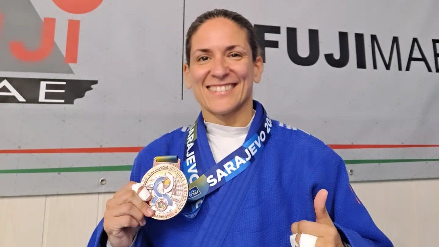 Miriam Moreno amb la medalla de bronze. Foto: Cedida