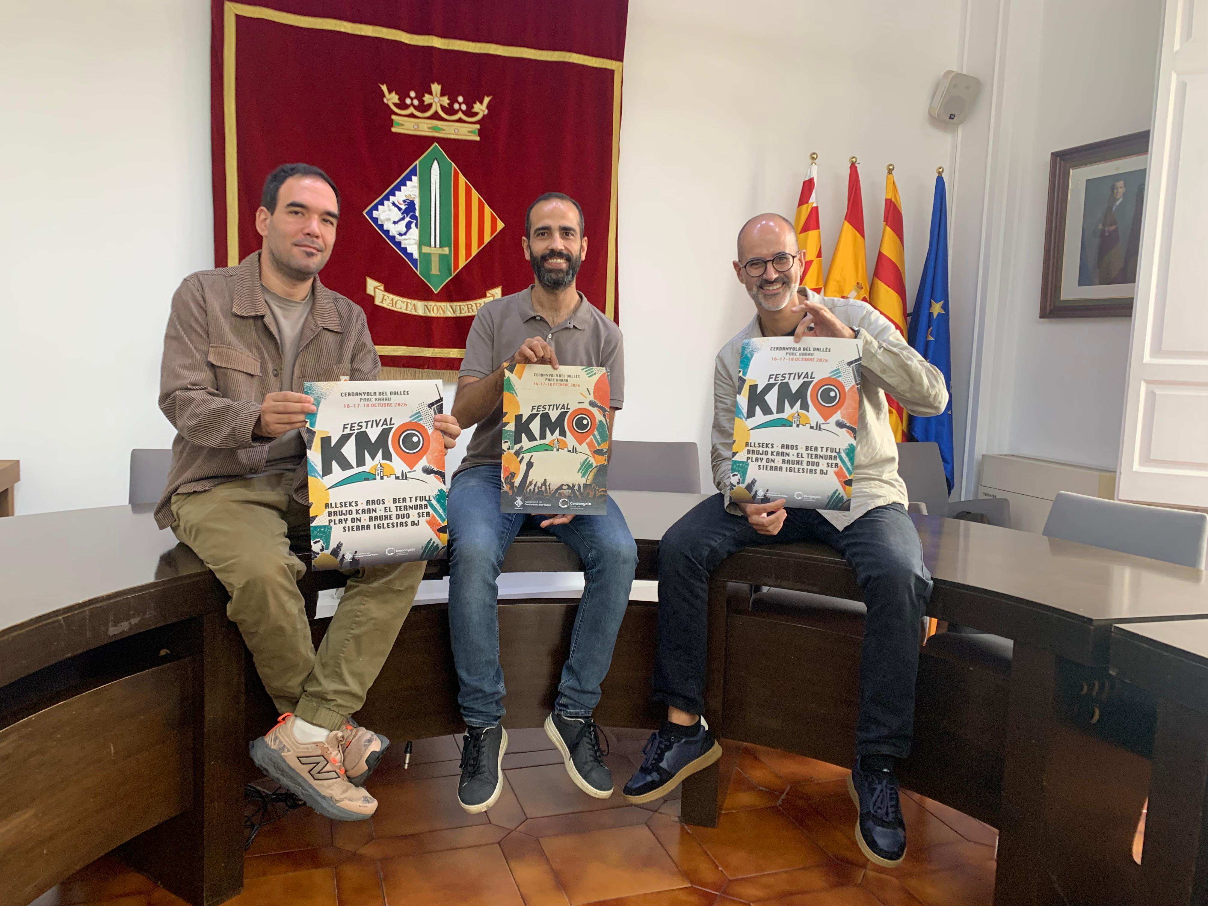 Joel García, Santi Moro i Marc Canelles presenten el Festival KM0. FOTO: Judit Josa