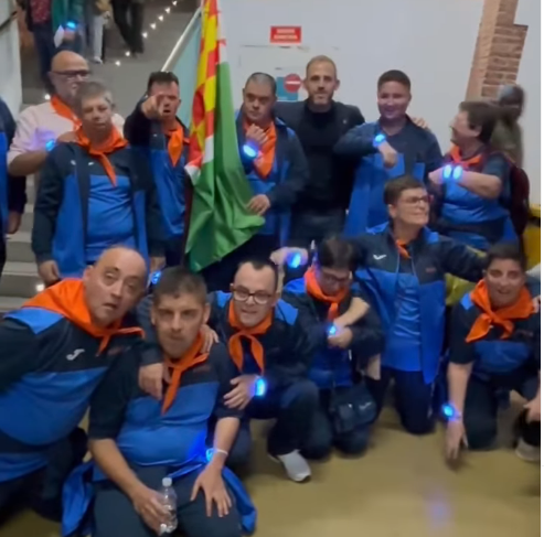 La delegació d'Aspadi als Jocs Special Olympics de Tarragona 2026. FOTO: Captura de vídeo / Instagram de Carlos Cordón.