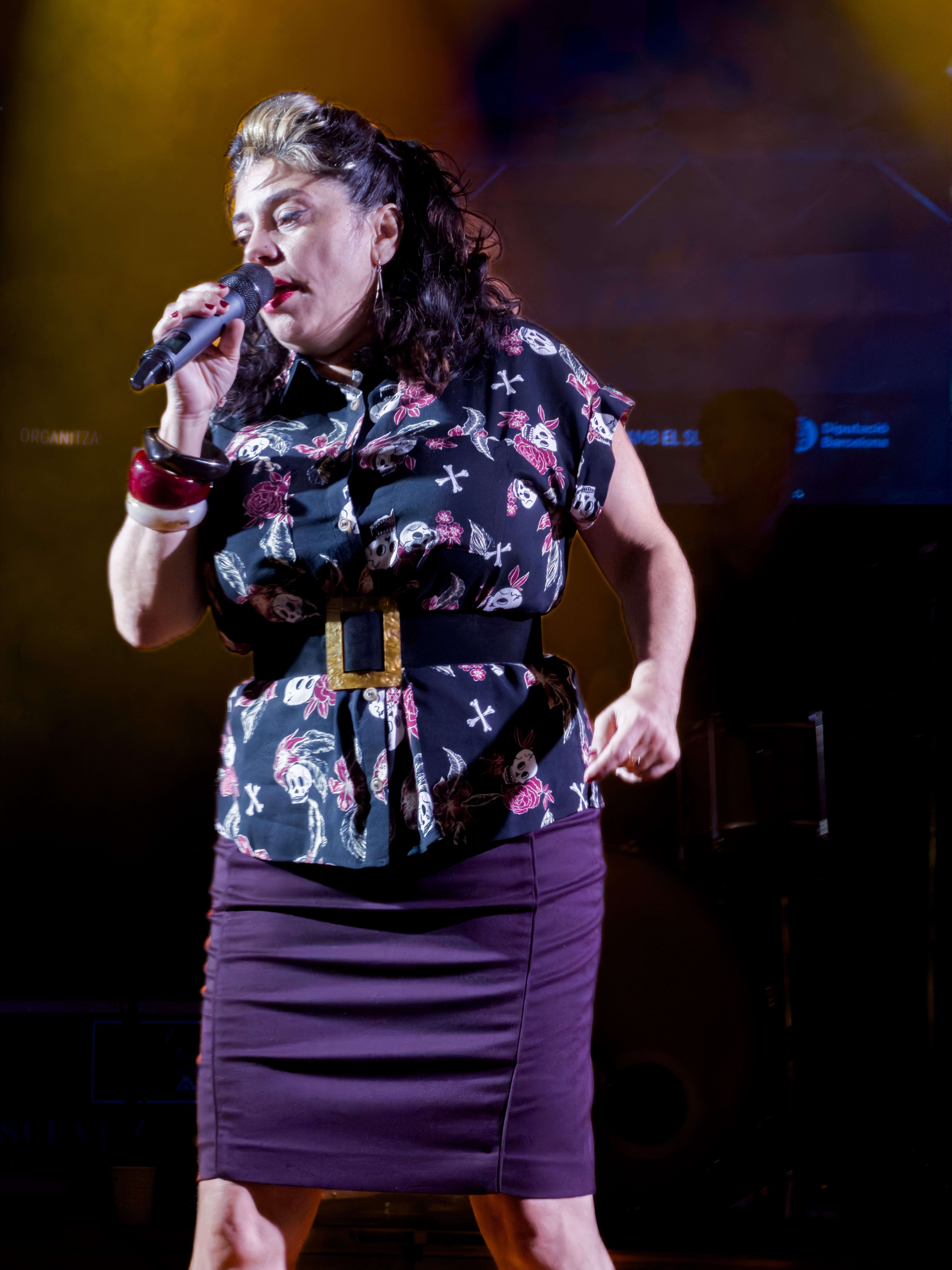 Myriam Swanson interpreta una de les peces del repertori de The Rhythm Treasures. FOTO: Carme Monclús
