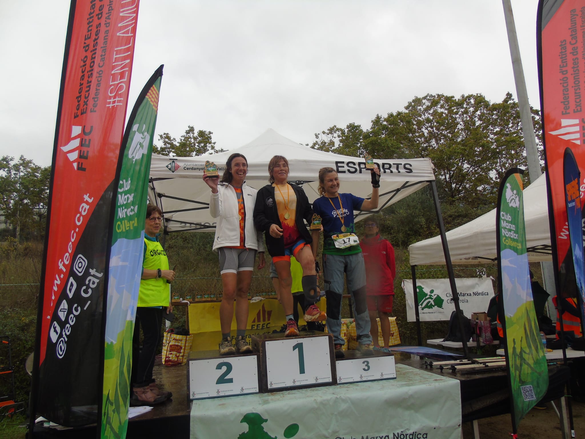 Podi en el Campionat de Catalunya de Marxa Nòrdica “Ciutat de Cerdanyola” . FOTO: Sergio Torres