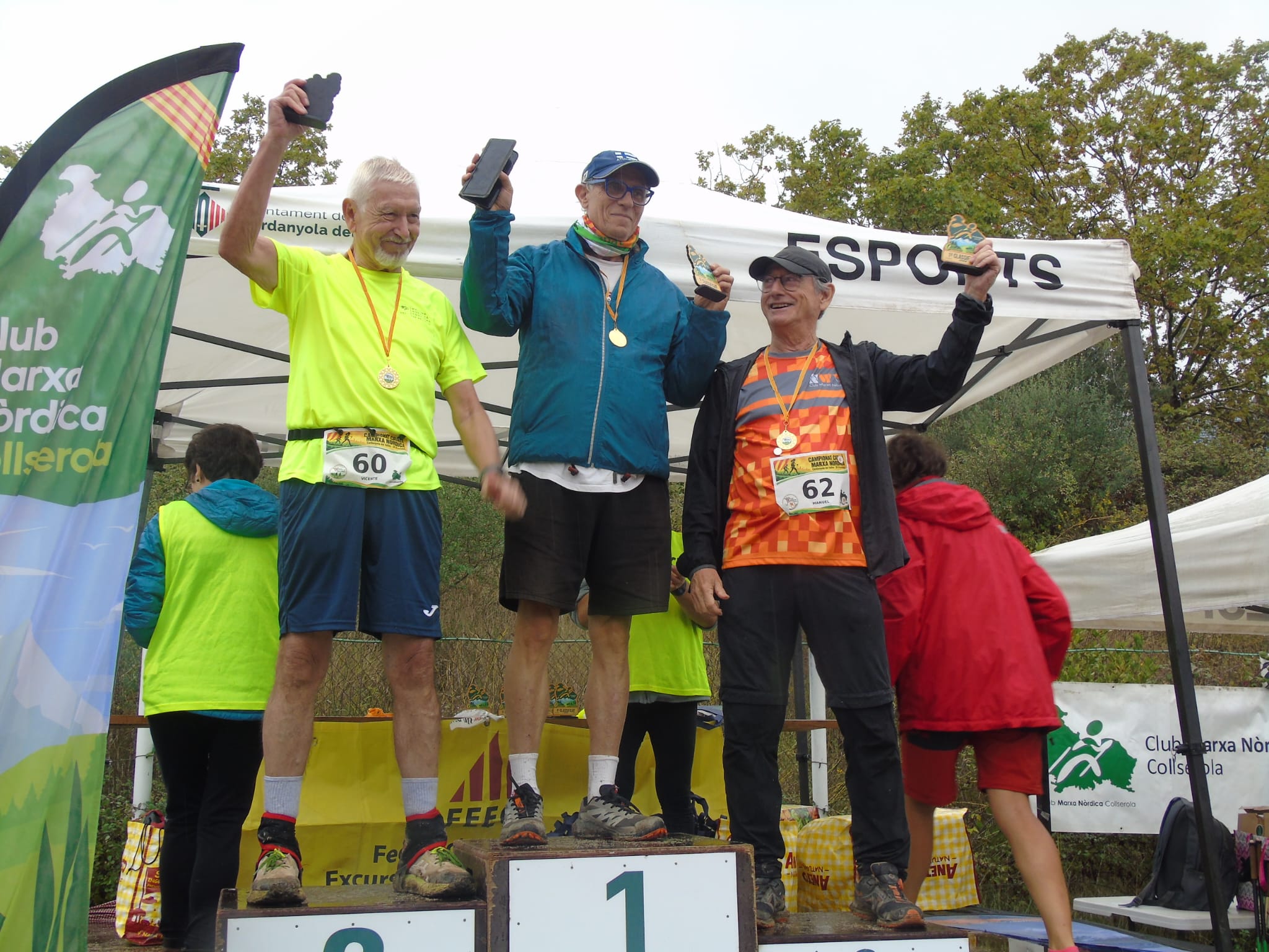 Podi en el Campionat de Catalunya de Marxa Nòrdica “Ciutat de Cerdanyola” . FOTO: Sergio Torres