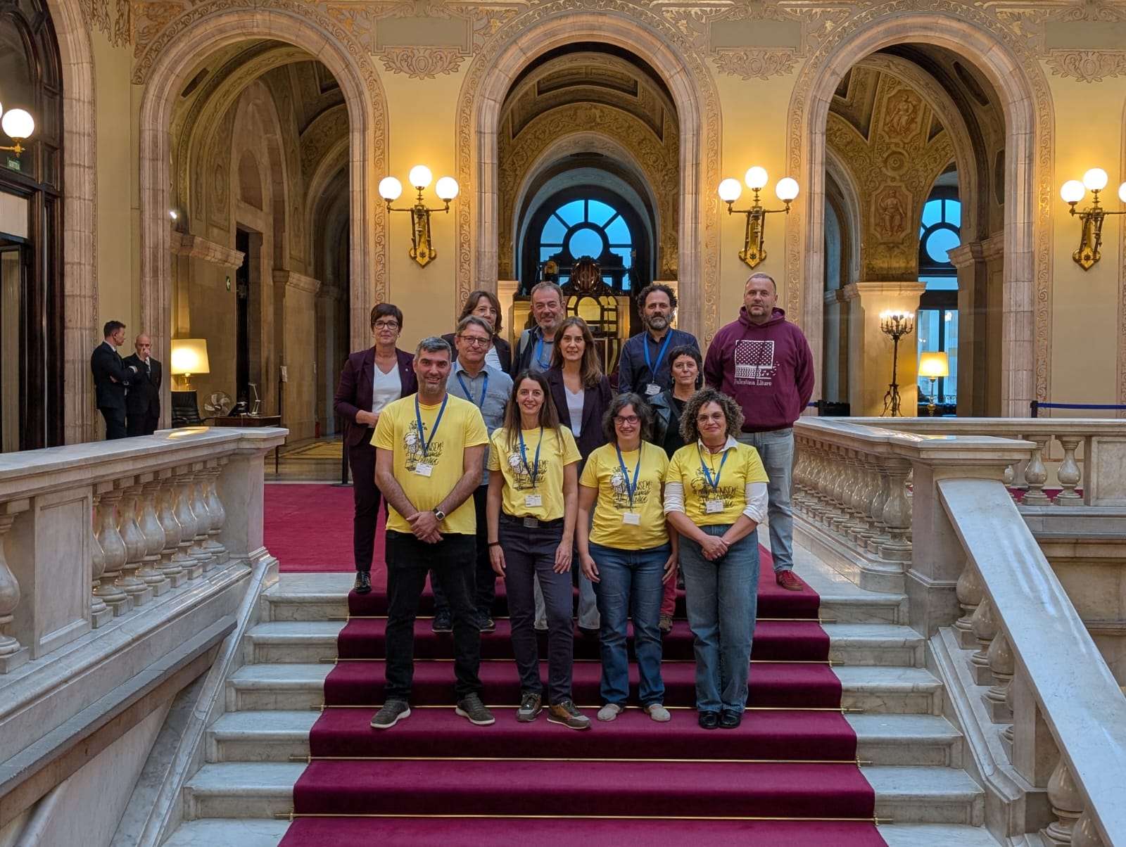 Representants de La Sínia amb càrrecs municipals i diputats al Parlament. FOTO: Cedida